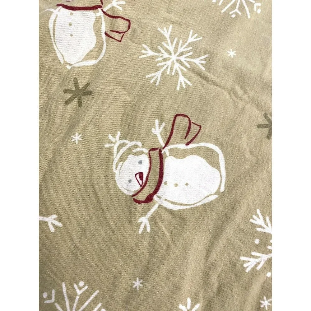 Cotton Flannel Pillowcases Qty 2‎  Snowflake Snowman